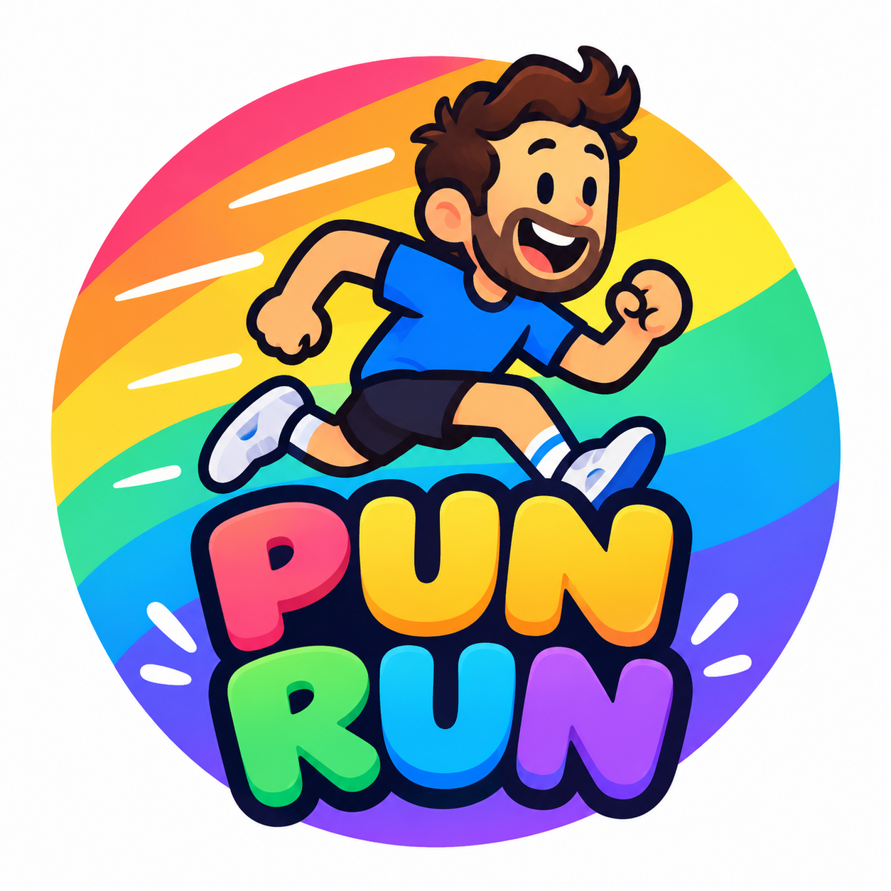 Pun Run running-person logo